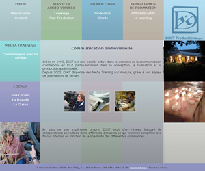 Une société de production audio visuelle nous confie la réalisation de leur site Internet